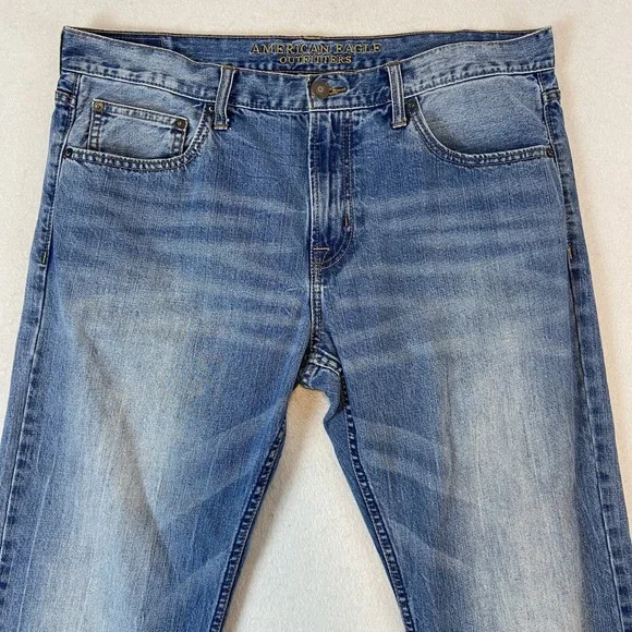 American Eagle Classic Bootcut Jeans Mens 36x32* Y2K 2000s Grunge Indie Denim - Picture 2 of 8